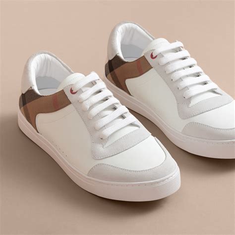 burberry white shoes mens|white burberry sneakers.